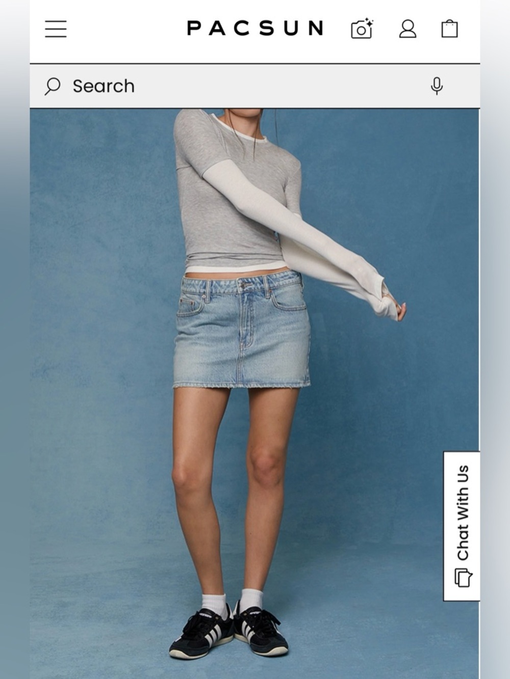 Pacsun Blue Mini Skirt Casual Style